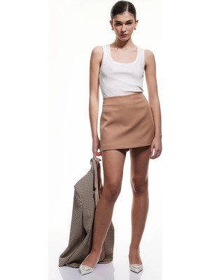 Koton Regular Fit Tek Cep Detaylı Mini Şort Etek