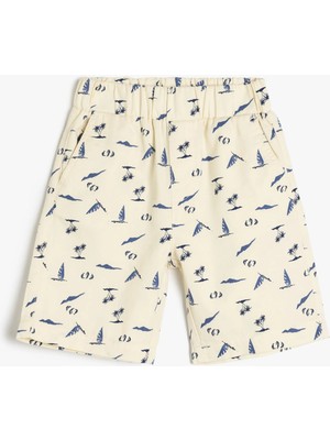 Koton Desenli Pamuklu Bermuda Şort