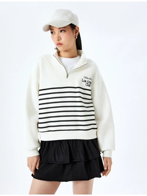 Koton Volanlı Katlı Yüksek Bel Mini Etek