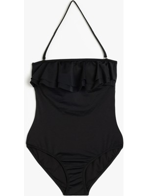 Koton Çıkarılabilir Askı Detaylı Fırfırlı Straplez Mayo