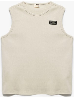 Koton Bisiklet Yaka Kolsuz Ribanalı Pamuklu Atlet