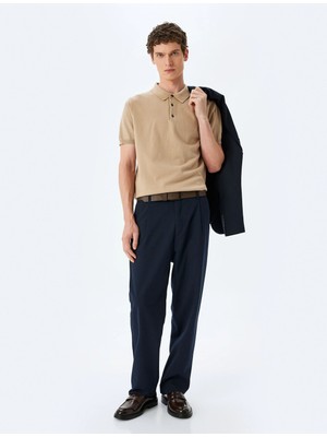 Koton Kısa Kollu Pamuklu Polo Yaka Triko Tişört