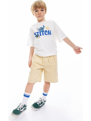 Koton Pamuklu Beli Lastikli Düğme Detaylı Basic Şort