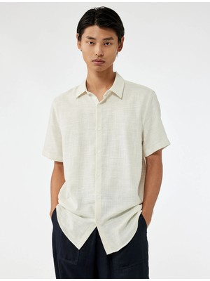Koton Pamuklu Düğmeli Kısa Kollu Gömlek