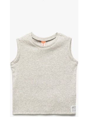 Koton Bisiklet Yaka Kolsuz Etiket Baskılı Ribanalı Basic Atlet