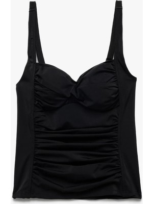 Koton Korse Detaylı Büzgülü Askılı Bikini Tankini Üst