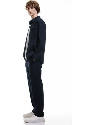 Koton Düğmeli Viskon Karışımlı Chino Cep Detaylı Kumaş Pantolon