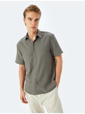 Koton Pamuklu Düğmeli Kısa Kollu Gömlek