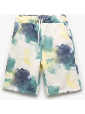 Koton Iki Iplik Beli Bağlamalı Batik Desenli Cepli Bermuda Şort