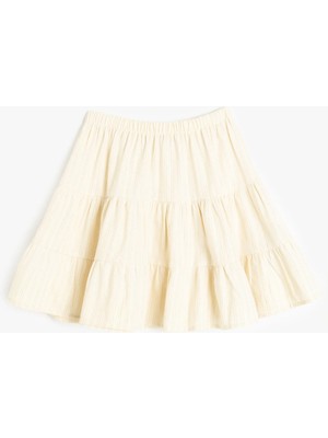 Koton Katmanlı Lurex Detaylı Pamuklu Etek