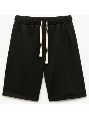 Koton Beli Bağlamalı Pamuklu Basic Şort