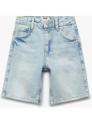Koton Pamuklu Regular Fit Denim Kapri Şort