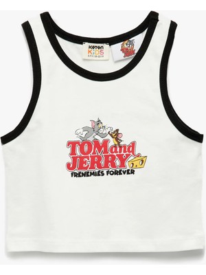 Koton Lisanslı Tom ve Jerry Baskılı Kolsuz Pamuklu Atlet