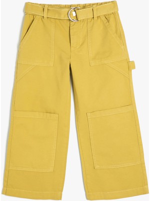 Koton Kemerli Kot Pantolon Bol Paça Kargo Cepli Pamuklu