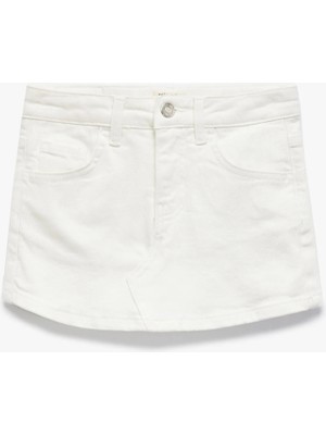 Koton Pamuklu Cep Detaylı Basic Denim Şort Etek