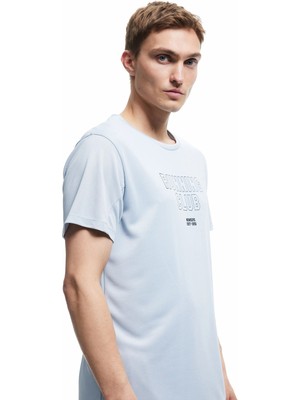 Koton Kısa Kollu Baskılı Regular Fit Bisiklet Yaka Spor Tişört