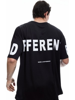 Koton Bisiklet Yaka Yarım Kollu Oversize Arkası Baskılı Spor Tişört