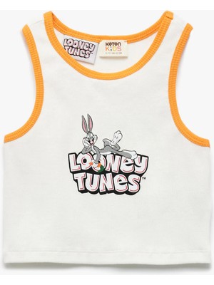 Koton Bugs Bunny Baskılı Ribanalı Lisanslı Bisiklet Yaka Atlet