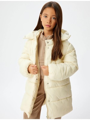 Koton Kapşonlu Şişme Mont Fermuar Kapamalı Manşetleri Lastikli