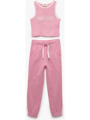 Koton Pamuklu Bisiklet Yaka Askılı Atlet ve Eşofman Altı 2'li Set