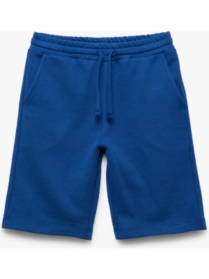 Koton  Beli Bağcıklı Cep Detaylı Saks Erkek Çocuk Şort 5SKB40148TK