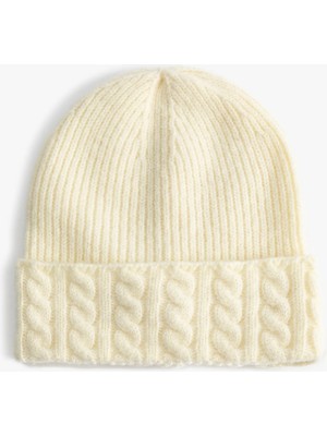 Koton Örgü Bere Dokulu Katlama Detaylı - Koton x Sima Tarkan