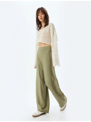 Koton Modal Pantolon Yüksek Bel Geniş Paça