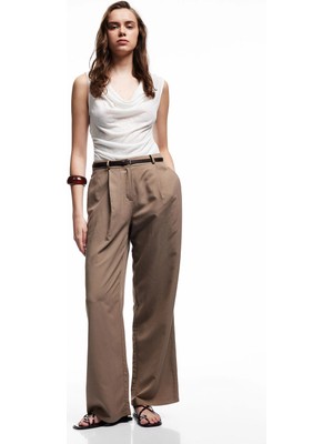 Koton Simli Degaje Yaka Kolsuz Bluz