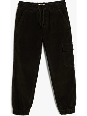 Koton Jogger Pantolon Kargo Cepli Beli Bağlamalı Pamuklu