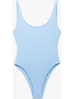 Koton Astarlı Dokulu U Yaka Yüzücü Mayo