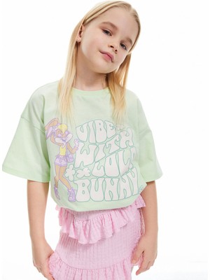 Koton Lisanslı Lola Bunny Baskılı Pamuklu Kısa Kollu Tişört