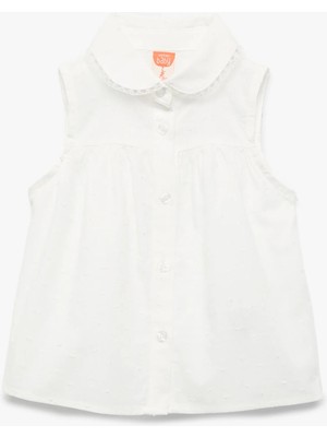 Koton Pamuklu Kolsuz Peplum Gömlek