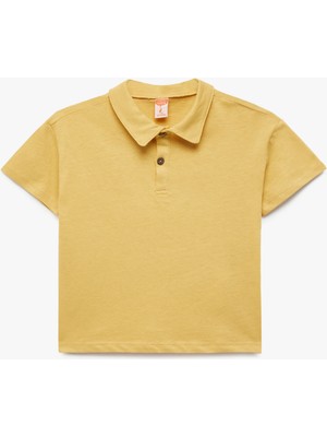 Koton Pamuklu Düğmeli Kısa Kollu Tişört