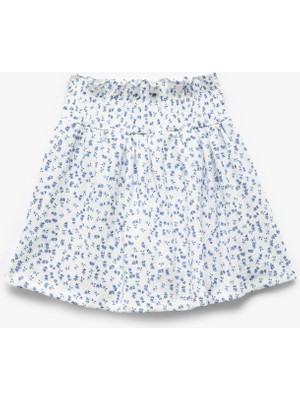 Koton Çiçek Desenli Gipe Detaylı Şort Etek