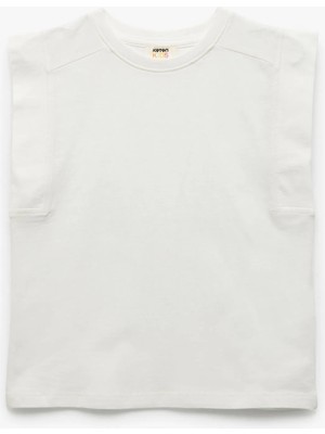 Koton Pamuklu Kolsuz Bisiklet Yaka Basic Tişört