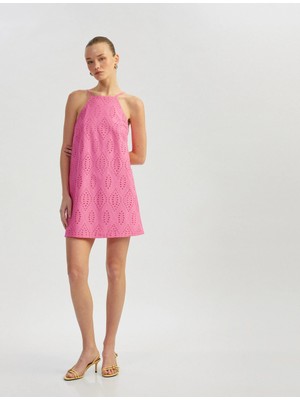 Koton Pamuklu A Kesim Mini Halter Yaka Ince Askılı Fisto Elbise