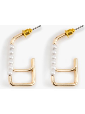 Koton Geometrik Inci Küpe