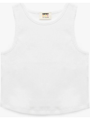 Koton Pamuklu Kolsuz Bisiklet Yaka Basic Crop Atlet