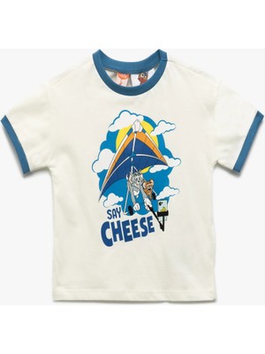 Koton Pamuklu Bisiklet Yaka Kısa Kollu Lisanslı Tom ve Jerry Tişört