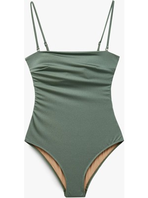 Koton Astarlı Hafif Destekli Straplez Mayo