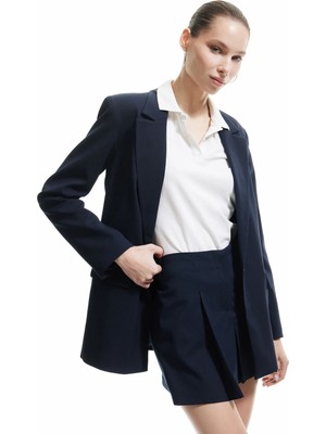 Koton Dar Kesim Pileli Viskon Karışımlı Mini Şort Etek