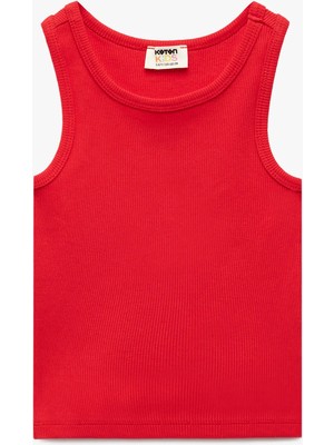 Koton Pamuklu Bisiklet Yaka Kolsuz Kaşkorse Basic Atlet