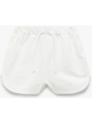 Koton Pamuklu Beli Bağlamalı Desenli Şort Kız Çocuk İçin Rahat Kesim Yazlık