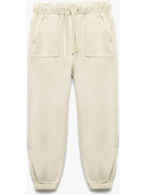 Koton Beli Bağcıklı Cepli Basic Viskon Jogger Eşofman Altı