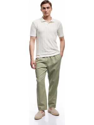 Koton Cep Detaylı Regular Fit Beli Bağcıklı Pantolon