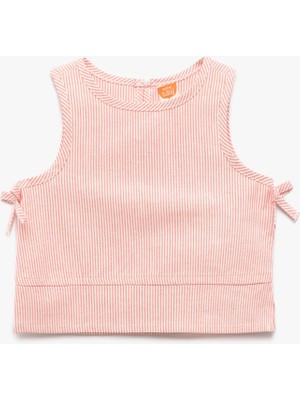 Koton Pamuklu Ribanalı Fiyonk Detaylı Kolsuz Bluz