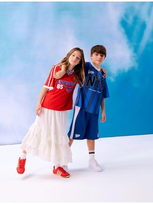 Koton Pamuklu Kat Detaylı Fırfırlı Brodeli Midi Etek