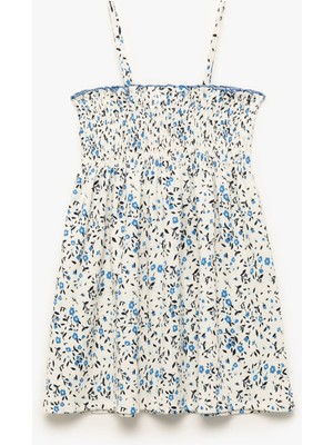 Koton Gipeli Çiçek Desenli A Kesim Askılı Elbise