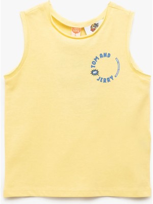 Koton Lisanslı Tom And Jerry Baskılı Bisiklet Yaka Pamuklu Kolsuz Atlet