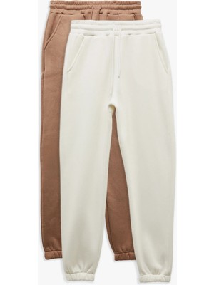 Koton Üç Iplik Şardonlu Cepli 2'li Jogger Eşofman Altı Seti